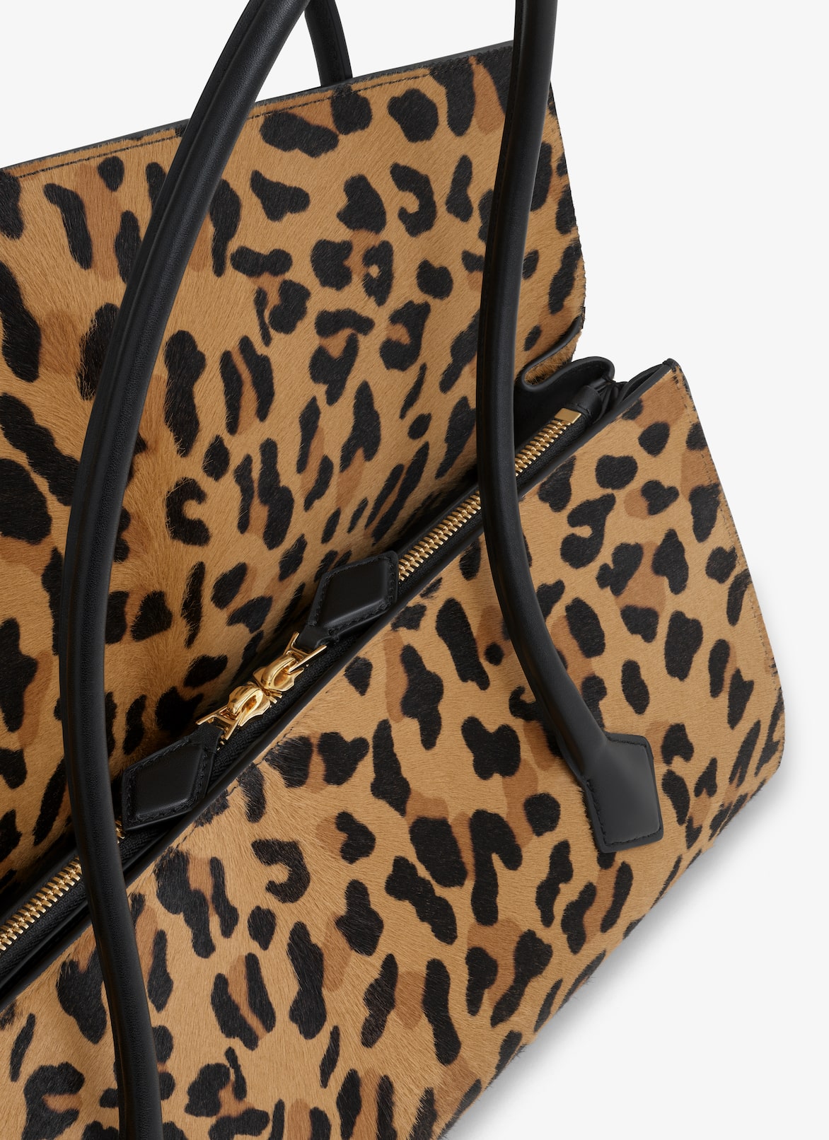 LE TECKEL FLAP TOTE BAG IN LEOPARD HAIRCALF ALAÏA BROWN LE TECKEL FLAP TOTE BAG IN LEOPARD HAIRCALF
